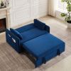 MH" Sleeper Sofa Bed w/USB Port, 3-in-1 adjustable sleeper with pull-out bed, 2 lumbar pillows and side pocket