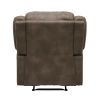 Modern Reclining Chair Brown Polished Microfiber Pillowtop Arms Solid Wood Frame 1pc Living Room Furniture