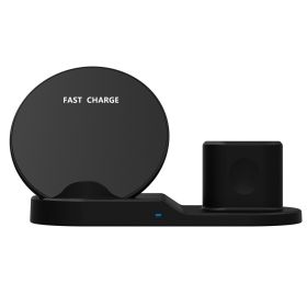 Compatible with Apple , 3-in-1 Wireless Charger (Option: Black+US Plug-1pcs)