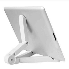 Universal Foldable Phone Tablet Holder Adjustable Bracket Desktop Stand Tripod Stability Support For Phone Adjustable Portable Desktop Holder Mount Fo (Color: White)