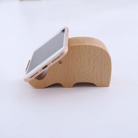 Creative  Mobile Phone Toma Back With Coin Beech Wood Lazy Phone Holder Custom Lettering (Option: 15 Style)