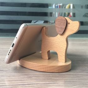 Creative  Mobile Phone Toma Back With Coin Beech Wood Lazy Phone Holder Custom Lettering (Option: 8 Style)