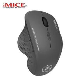 Ergonomic Mouse Wireless Mouse Computer Mouse For PC Laptop 2.4Ghz USB Mini Mause 1600 DPI 6 buttons Optical Mice (Color: Gray Mouse, Ships From: China)