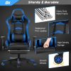 Massage Gaming Chair with Footrest