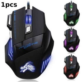 3200DPI LED Backlit Professional 6D USB Wired Gaming Game Mouse Computer PC Game Mice Laptop Pro Gamer Mice for PC Laptop (Color: B 1pcs, Ships From: China)