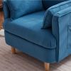 29.5 "W Modern Fabric Decorative Chair Armchair Upholstered Reading Chair Single Sofa Casual Club Chair with Solid Wooden Feet and 2 Pillow