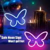 1pc, Butterfly LED Neon Sign, USB Or Battery Powered Neon Sign, Bedroom Decor, Wedding Decor, Birthday Decor, Party Decor, Wedding Supplies