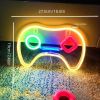 1pc, LED Gaming Neon Gaming Controller Shape LED Logo Light, Gaming Player Gift, Home Decor, Bedroom Decor, Room Decor, Indoor Decor, Wedding Decor