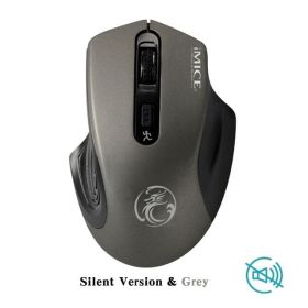 USB 3.0 Receiver Wireless Mouse 2.4G Silent Mouse 4 Buttons 2000DPI Optical Computer Mouse Ergonomic Mice For Laptop PC (Color: Grey Silent)