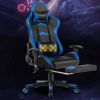 Massage Gaming Chair with Footrest