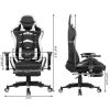 Massage Gaming Chair with Footrest