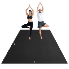 VEVOR Exercise Mat, Non Slip High Density Premium Yoga Mat, Exercise Yoga Mat for Men & Women, Fitness & Exercise Mat with Bag & Carry Strap (Width: 6 ft, Length: 9 ft)