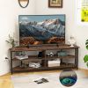 3-Tier Corner TV Stand for TVs up to 65 Inches with Charging Station