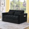 Sleeper Sofa, Convertible Sofa, Recliner, Bed, 3-in-1, 3-Position Adjustable Backrest, 2-Seater Sectional, Two Side Pockets, 2 Pillows for Living Room