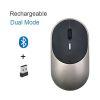 Bluetooth 5.1 2.4G Wireless Dual Mode Rechargeable Mouse Optical USB Gaming Computer Charing Mause New Arrival for Mac Ipad PC