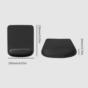 1pc Wrist Rest Pad, Wrist Guard Mouse Pad Wrist Pad For Computer PC Laptop, Office Desk Mat, Hand Rest Solid Color Wrist Rest For Gaming Typing (Color: Black)