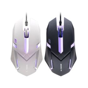 New Backlight Wired Gaming Mouse 1000 DPI RGB Light Computer Mouse Gamer Mice Ergonomic Design USB Gaming Mice For PC Laptop (Color: White)