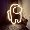 1pc, Neon Sign Space Man Shape Lamp, Size 9.8x6.8in(about 25x17.5cm) For Wall Decoration