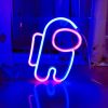 1pc, Neon Sign Space Man Shape Lamp, Size 9.8x6.8in(about 25x17.5cm) For Wall Decoration