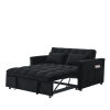 Sleeper Sofa, Convertible Sofa, Recliner, Bed, 3-in-1, 3-Position Adjustable Backrest, 2-Seater Sectional, Two Side Pockets, 2 Pillows for Living Room