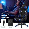 Reclining Swivel Massage Gaming Chair with Lumbar Support