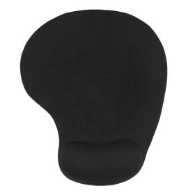 Office Mousepad With Gel Wrist Support Ergonomic Gaming Desktop Mouse Pad Wrist Rest For Laptop Computer (Color: Black)