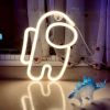 1pc, Neon Sign Space Man Shape Lamp, Size 9.8x6.8in(about 25x17.5cm) For Wall Decoration