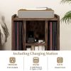 Vinyl Record Storage Turntable Stand with 4 Open Shelves