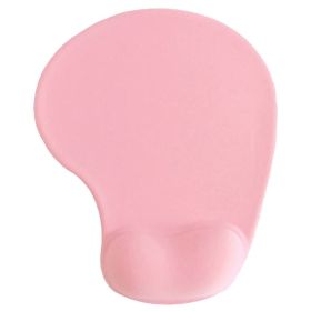 Office Mousepad With Gel Wrist Support Ergonomic Gaming Desktop Mouse Pad Wrist Rest For Laptop Computer (Color: Pink)